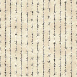 Running Wild Barbed Wire Cream Cotton Fabric
