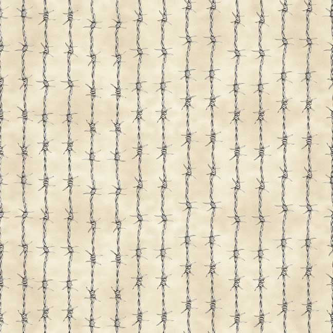 Running Wild Barbed Wire Cream Cotton Fabric