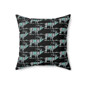 Decorative Elk Print Pillow for Cozy Rustic Decor