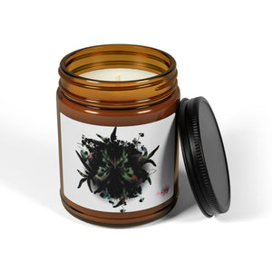 Butterfly Scented Soy Candle - Eco-Friendly Amber Jar