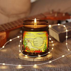 Desert Sunset Scented Soy Candle - Amber Jar, Multi-Size