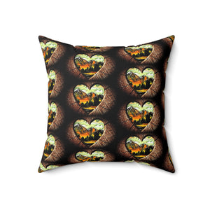 Nature-Inspired Heart Pillow | Cozy Home Decor