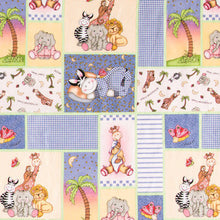 Load image into Gallery viewer, Bazooples Blocks Cotton Calico Fabric
