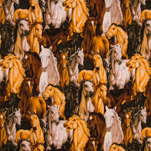 Load image into Gallery viewer, Horse Allover Calico Cotton Fabric
