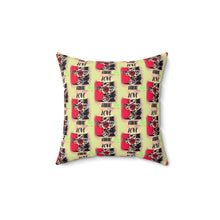 Load image into Gallery viewer, Bold Love Square Pillow - Vibrant Floral Design for Home Decor
