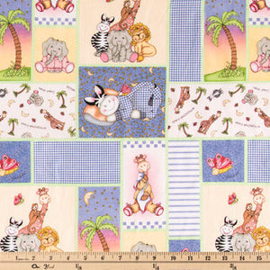 Bazooples Blocks Cotton Calico Fabric
