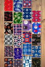 Load image into Gallery viewer, Assorted Baseball MLB Fleece Fabric - 3 lb Scrap Bundle

