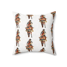 Load image into Gallery viewer, Bohemian Square Pillow with Patriotic Cowboy Design
