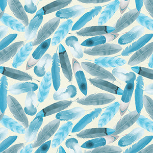 Love Never Fails Digital Feathers Cotton Fabric