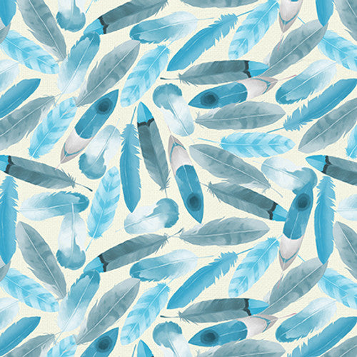 Love Never Fails Digital Feathers Cotton Fabric