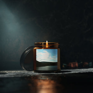 Tranquil Horizon Scented Soy Candle in Amber Jar - Multi-Size