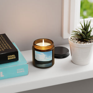 Tranquil Horizon Scented Soy Candle in Amber Jar - Multi-Size