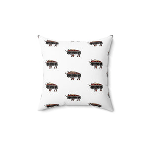 Whimsical Buffalo Print Pillow - Cozy Home Décor