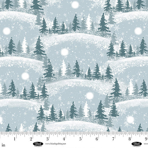 Winter Whispers Scenic Trees with Sky Cotton Fabric