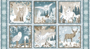 Winter Whispers Winter Blocks 24" Panel Cotton Fabric