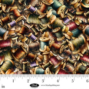 Forget Me Not Digital Thread Cotton Fabric