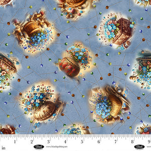 Forget Me Not Digital Pin Cushions Cotton Fabric
