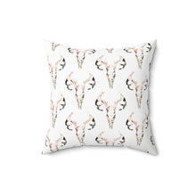 Load image into Gallery viewer, Rustic Skull Print Square Pillow - Bohemian Home Decor
