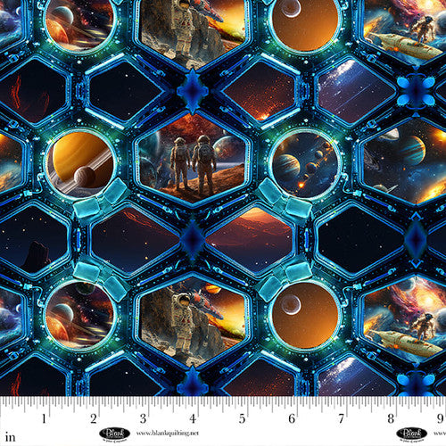 Space Cadet Viewport Cotton Fabric