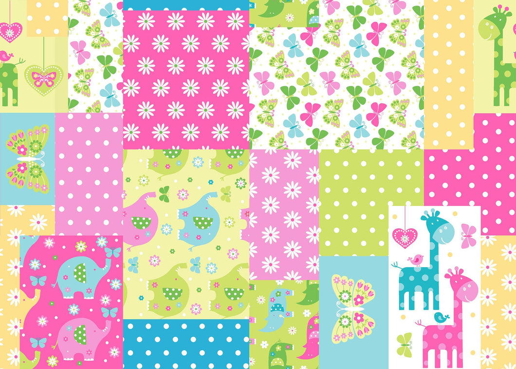Handmade Blanket, Burp Rag/ Security Blanket, and Bib Baby Patch Pastel Multi