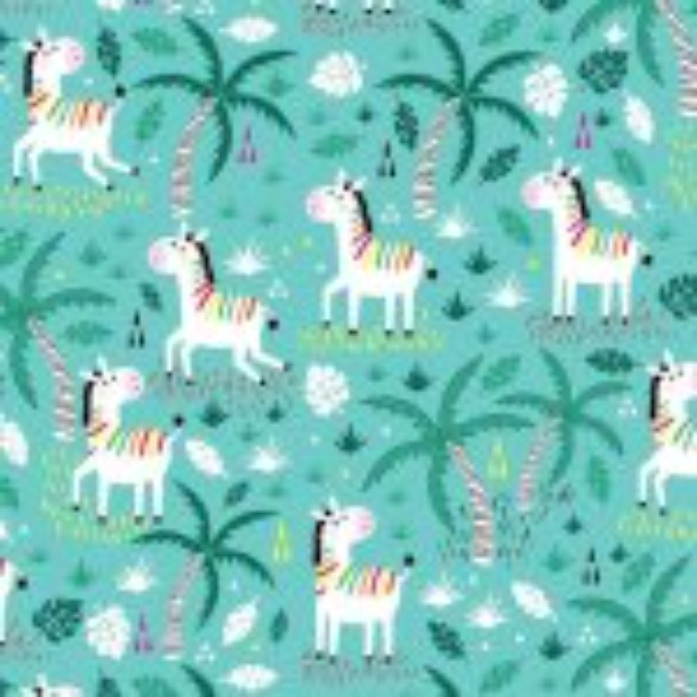 Handmade Blanket, Burp Rag/ Security Blanket, and Bib Colorful Zebras Teal