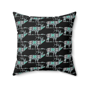 Decorative Elk Print Pillow for Cozy Rustic Decor