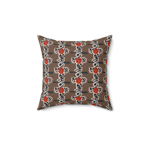 Cross With Rose Square Pillow - Cozy Home Decor Accent