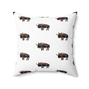Whimsical Buffalo Print Pillow - Cozy Home Décor