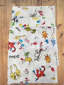 Dr Seuss 4 Piece 1/2 Yard Fabric Precut