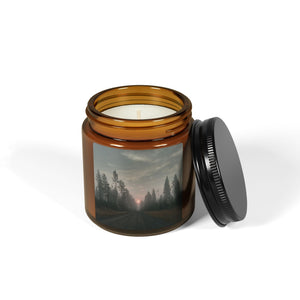Calm Horizon Scented Soy Candle - Amber Jar, Aromatic Relaxation for Home Decor & Gifting