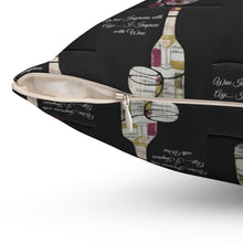 Load image into Gallery viewer, Wine Lover&#39;s Decorative Pillow - Perfect Gift for Celebrations &amp; Cozy Evenings
