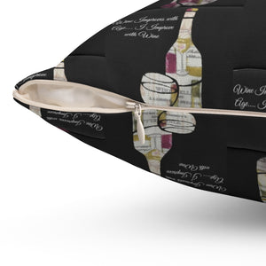 Wine Lover's Decorative Pillow - Perfect Gift for Celebrations & Cozy Evenings