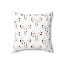 Load image into Gallery viewer, Rustic Skull Print Square Pillow - Bohemian Home Decor
