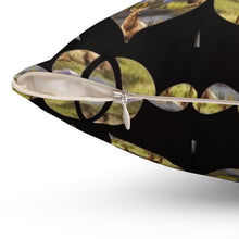 Load image into Gallery viewer, Elk-Inspired Square Pillow with Scenic Heart Design

