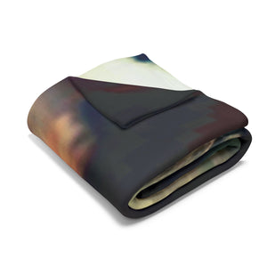 Cozy Arctic Fleece Blanket with Elk-Inspired Design