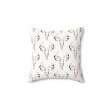Load image into Gallery viewer, Rustic Skull Print Square Pillow - Bohemian Home Decor
