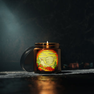 Desert Sunset Scented Soy Candle - Amber Jar, Multi-Size