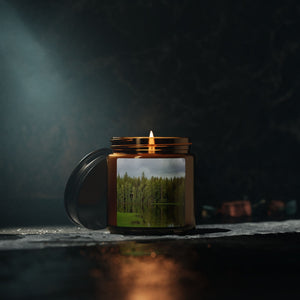 Nature-Inspired Scented Soy Candle - Multi-Size Amber Jar