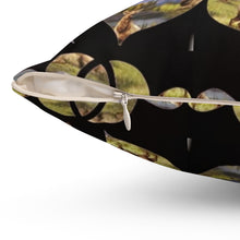 Load image into Gallery viewer, Elk-Inspired Square Pillow with Scenic Heart Design

