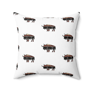 Whimsical Buffalo Print Pillow - Cozy Home Décor