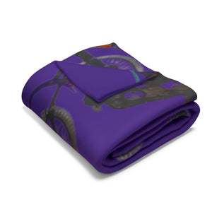 Vibrant Motorcycle Fleece Blanket - Cozy Throw for Bikers, Riders, Gifts, Home Decor, Kids' Room