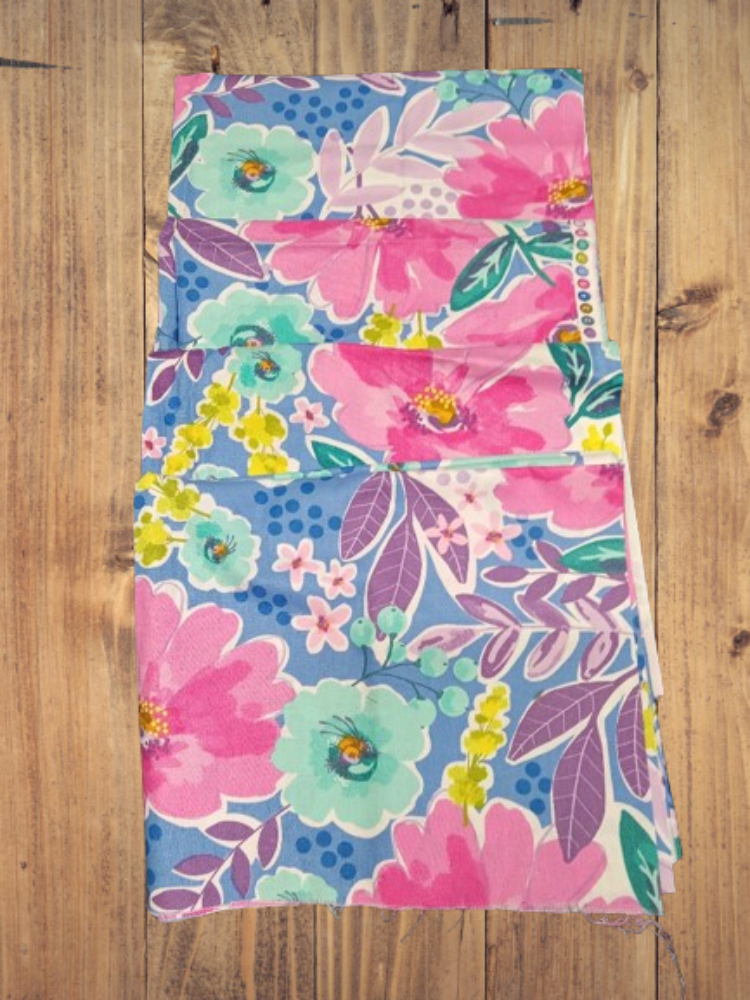 Flowers 1/2 Yard and Fat Quarter Fabric Precut