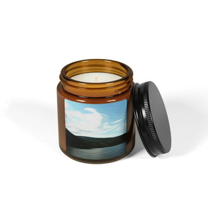 Tranquil Horizon Scented Soy Candle in Amber Jar - Multi-Size