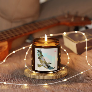 Eagle-Inspired Scented Soy Candle – Amber Jar, Eco-Friendly Aromatherapy