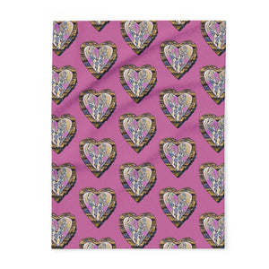 Cozy Heart Pattern Arctic Fleece Blanket - Perfect Gift For Any Occasion