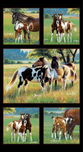 Pasture Buddies Horse (35.5" x 45") Panel Fabric