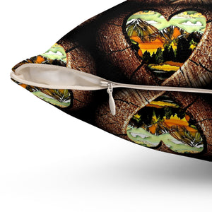 Nature-Inspired Heart Pillow | Cozy Home Decor