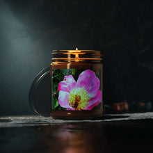 Load image into Gallery viewer, Bee Scented Soy Candle - Amber Jar, Floral Aroma for Relaxation
