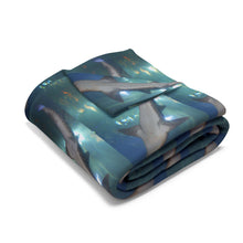 Load image into Gallery viewer, Shark Pattern Arctic Fleece Blanket – Cozy Ocean-Themed Decor for Shark Lovers
