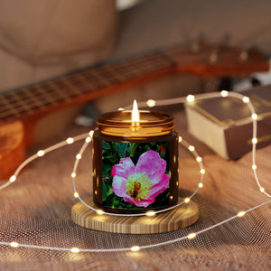 Bee Scented Soy Candle - Amber Jar, Floral Aroma for Relaxation